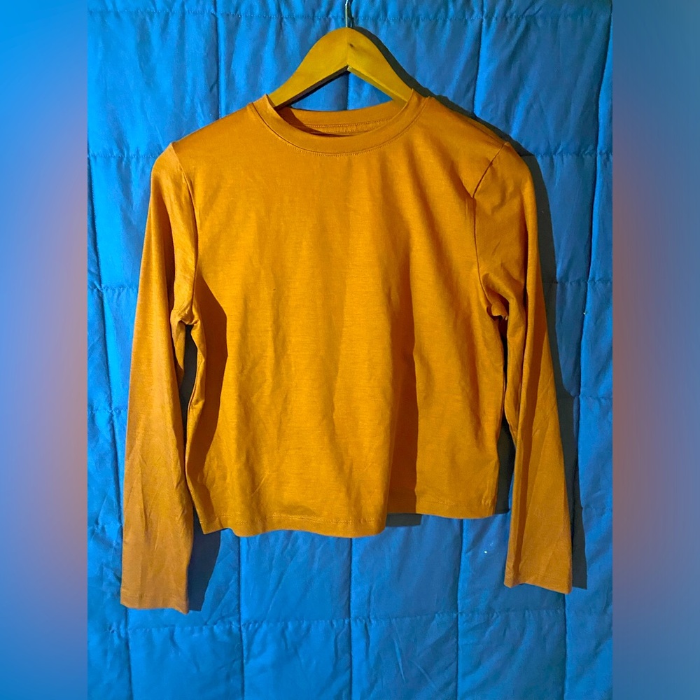 Women's Long Sleeve T-Shirt - a New Day Orange XS